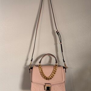 Aldo Pink Crossbody Bag with Gold Chain